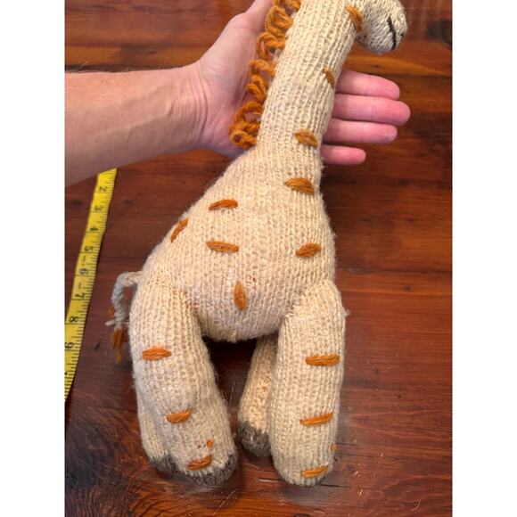 KENANA KNITTER CRITTER BY WOMEN OF KENYA 100% WOOL ETHNIC Giraffe NWT - Picture 11 of 12